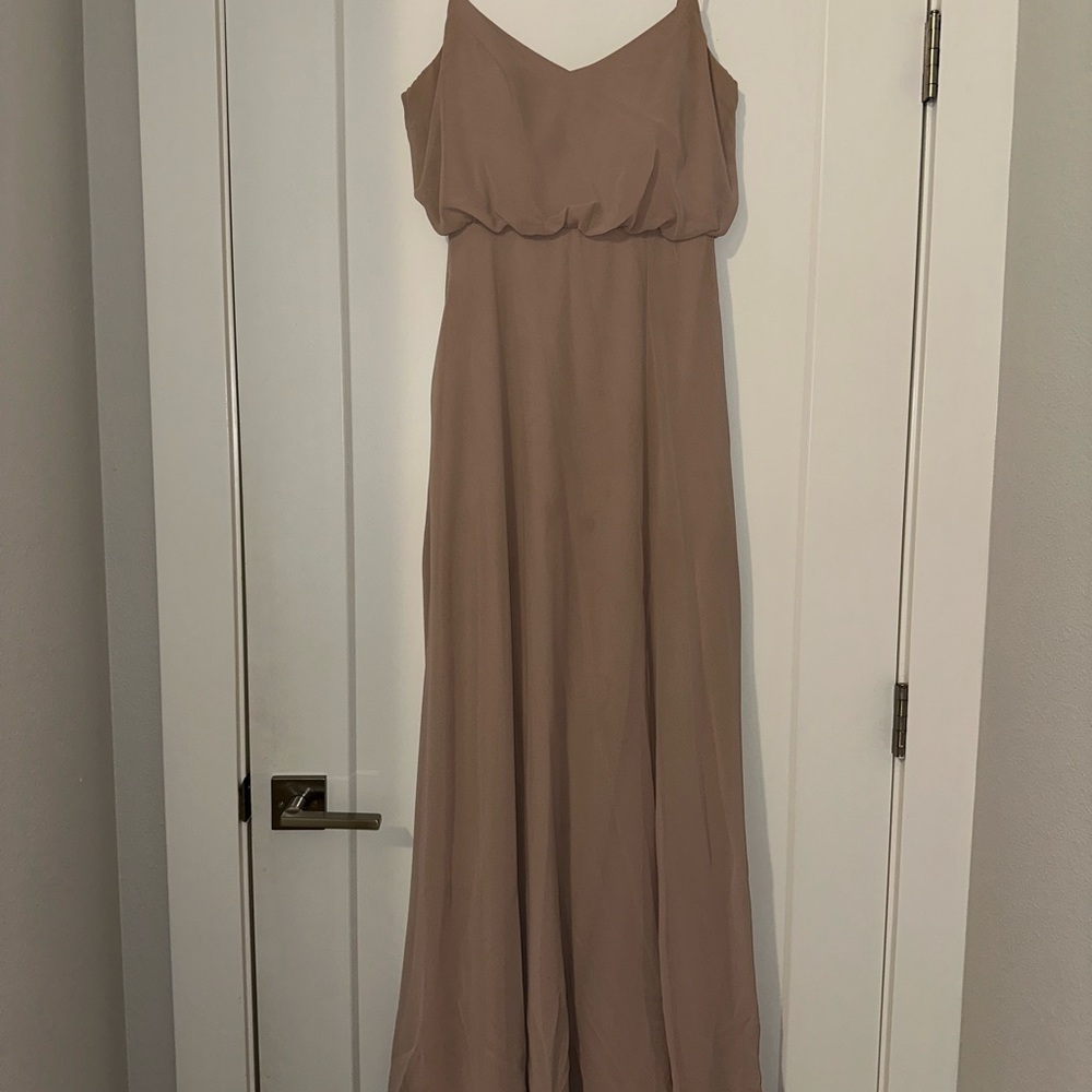 Elegant Tan Maxi Dress